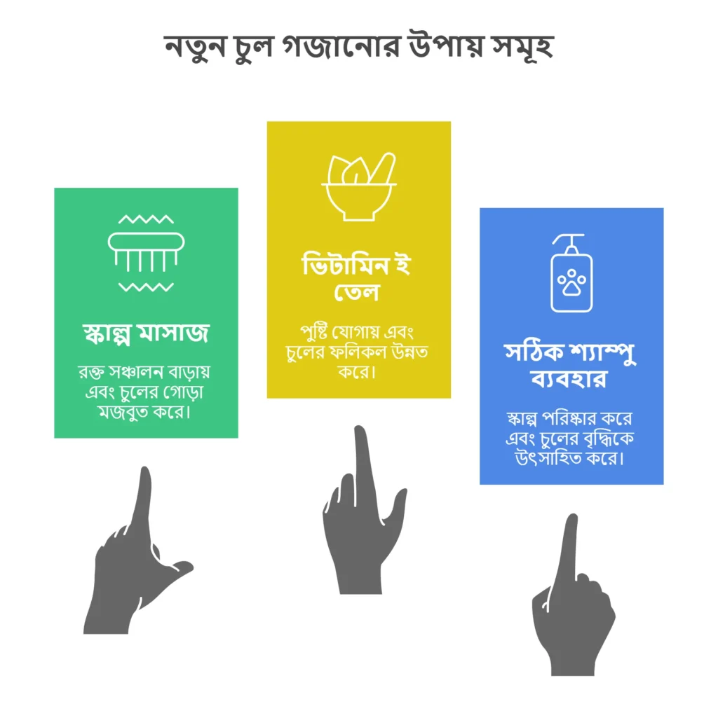 মাথায় নতুন চুল গজানোর উপায় সমূহ